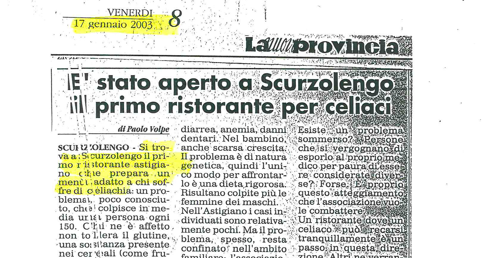 Si parla di noi, Ristorante La Raviola Galante, Scurzolengo, Monferrato, Piemonte Si parla di noi, Ristorante La Raviola Galante, Scurzolengo, Monferrato, Piemonte